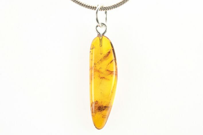 Polished Baltic Amber Pendant (Necklace) - Contains Fly! #273501